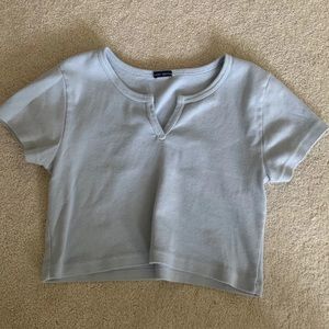 brandy melville baby blue ashlyn top!